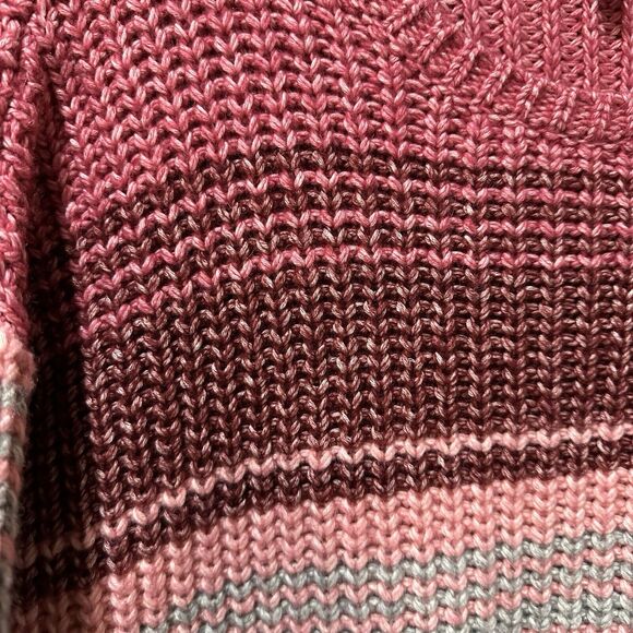 Victoria Secret Striped Oversized Cropped Cable Knit Sweater Sz Xs Alpaca Blend - Picture 3 of 7